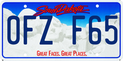 SD license plate 0FZF65