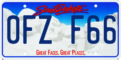 SD license plate 0FZF66