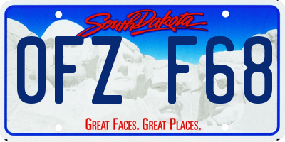 SD license plate 0FZF68