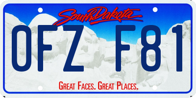 SD license plate 0FZF81