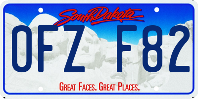 SD license plate 0FZF82