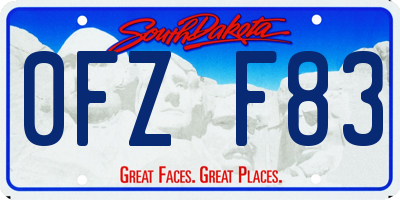 SD license plate 0FZF83