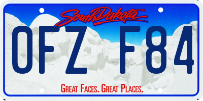 SD license plate 0FZF84