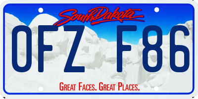 SD license plate 0FZF86