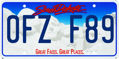 SD license plate 0FZF89