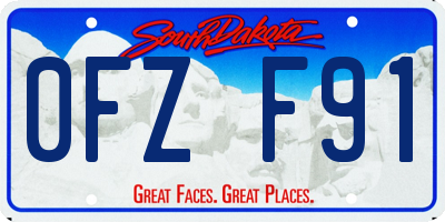 SD license plate 0FZF91