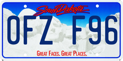 SD license plate 0FZF96