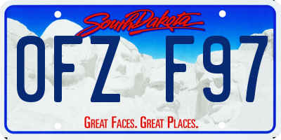 SD license plate 0FZF97