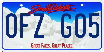 SD license plate 0FZG05