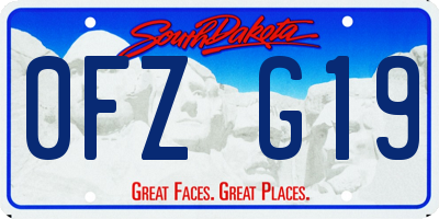 SD license plate 0FZG19