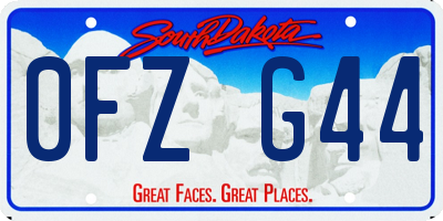 SD license plate 0FZG44