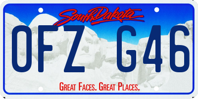 SD license plate 0FZG46