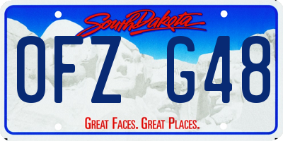 SD license plate 0FZG48