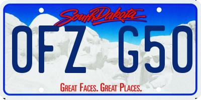 SD license plate 0FZG50