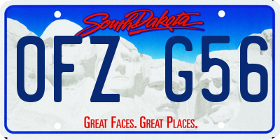 SD license plate 0FZG56