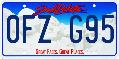 SD license plate 0FZG95
