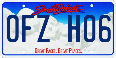 SD license plate 0FZH06