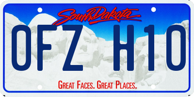 SD license plate 0FZH10
