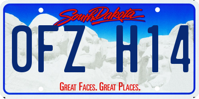 SD license plate 0FZH14