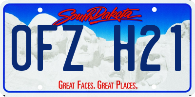 SD license plate 0FZH21