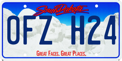 SD license plate 0FZH24