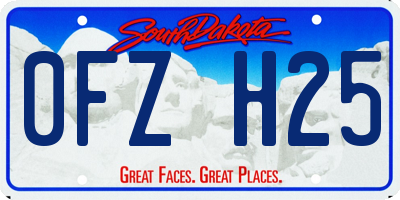 SD license plate 0FZH25