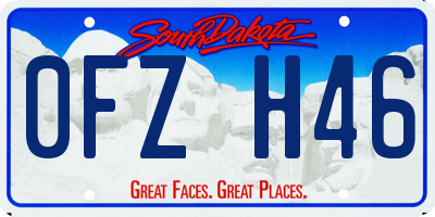 SD license plate 0FZH46