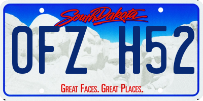 SD license plate 0FZH52