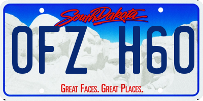 SD license plate 0FZH60