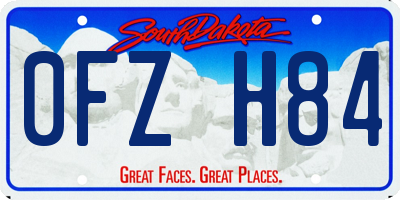 SD license plate 0FZH84