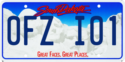 SD license plate 0FZI01