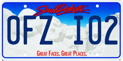 SD license plate 0FZI02