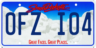 SD license plate 0FZI04