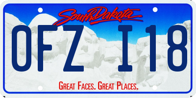 SD license plate 0FZI18