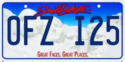 SD license plate 0FZI25