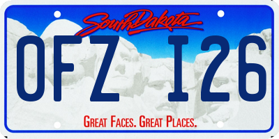 SD license plate 0FZI26