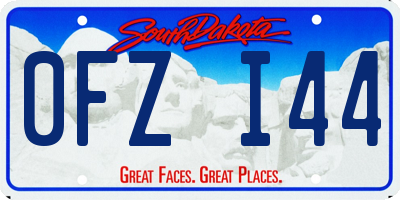 SD license plate 0FZI44
