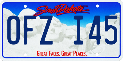 SD license plate 0FZI45