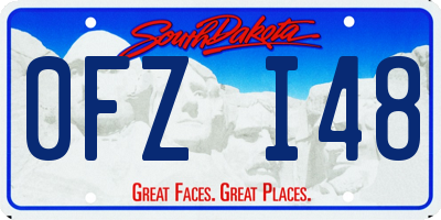 SD license plate 0FZI48