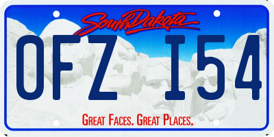 SD license plate 0FZI54