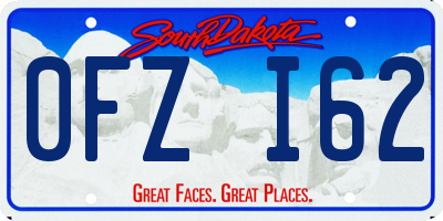 SD license plate 0FZI62