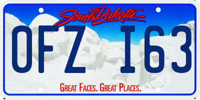 SD license plate 0FZI63