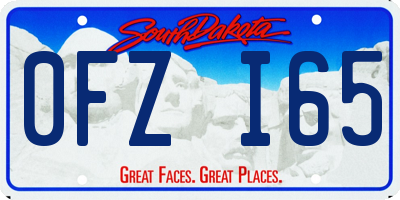 SD license plate 0FZI65