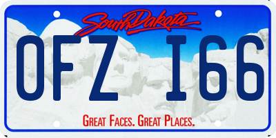 SD license plate 0FZI66