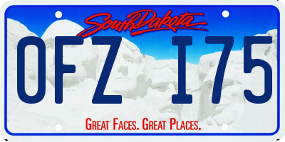 SD license plate 0FZI75