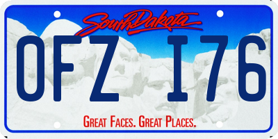 SD license plate 0FZI76
