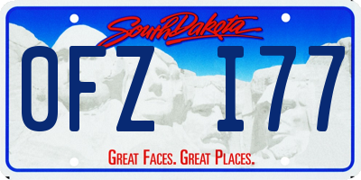 SD license plate 0FZI77
