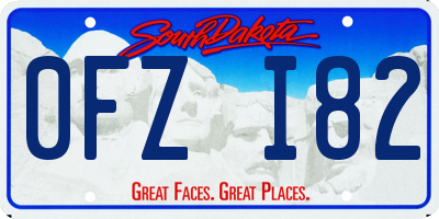 SD license plate 0FZI82