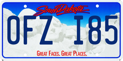 SD license plate 0FZI85