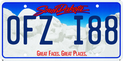 SD license plate 0FZI88